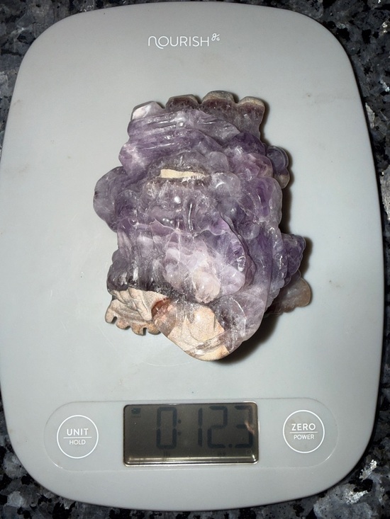 Dream Amethyst Crystal Money Toad 12 oz - Picture 9 of 11